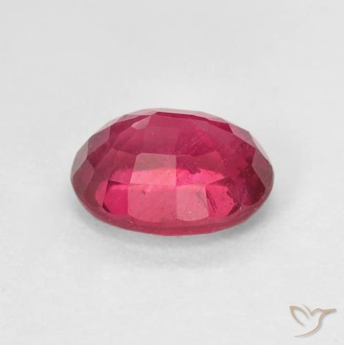 Rubis Rouge Rosâtre naturelle ovale, 1.95 ct, VS