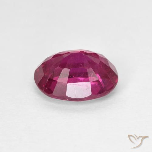 Rubis Rouge Rosâtre naturelle ovale, 1.73 ct, VS