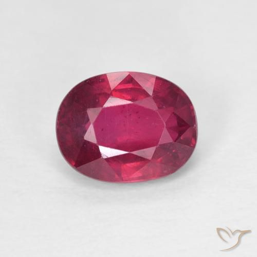 1.78ct Naturel Rose rougeâtre profond Rubis, ovale, VS
