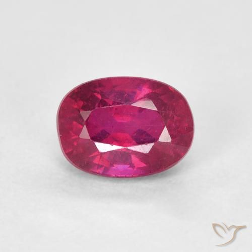 1.29ct Naturel Rouge léger Rubis, ovale, VS