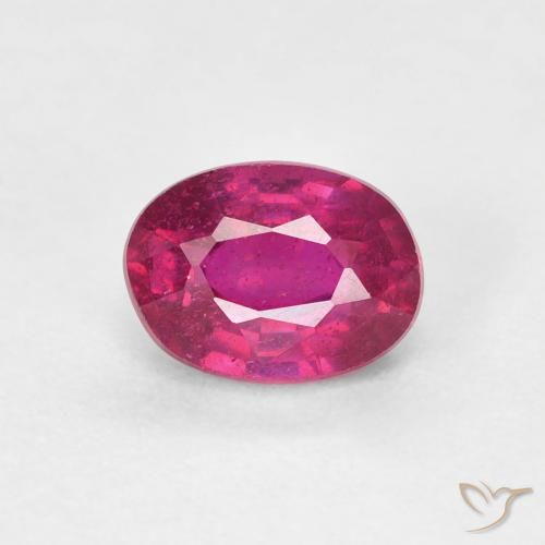 1.24ct Naturel Rouge léger Rubis, ovale, VS