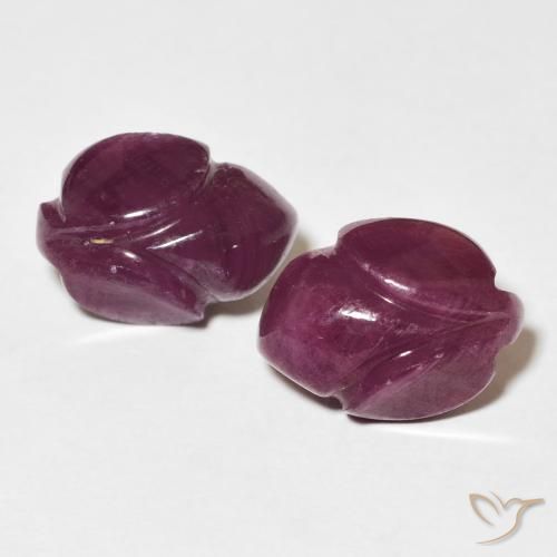7.42ctw Naturel Rouge framboises Rubis, Taille Fleur, Opaque