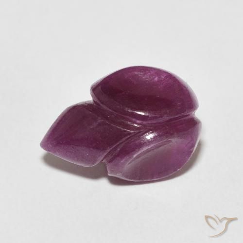 3.38ct Naturel Vin rouge Rubis, Taille Fleur, Opaque