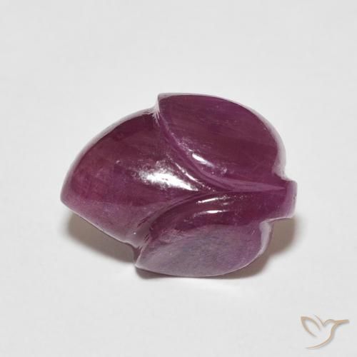 4.90ct Naturel Rouge foncé Rubis, Taille Fleur, Opaque