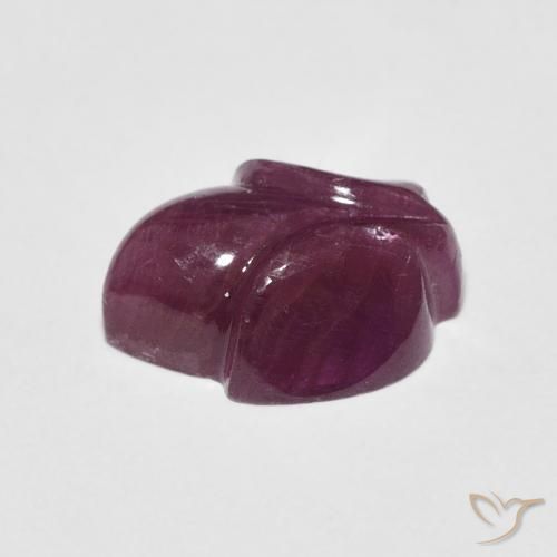 Rubis Rouge foncé naturelle Taille Fleur, 4.90 ct, Opaque