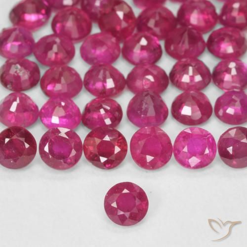 0.14ct Naturel Rouge Rosâtre Rubis, Tour, VS-SI