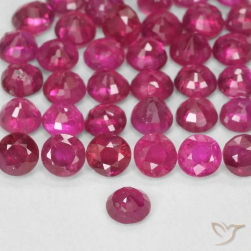 Rubis Rouge Rosâtre naturelle Tour, 0.14 ct, VS-SI