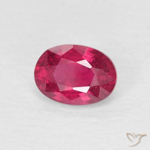 Rubis Pourpre-Rouge naturelle ovale, 1.19 ct, VS