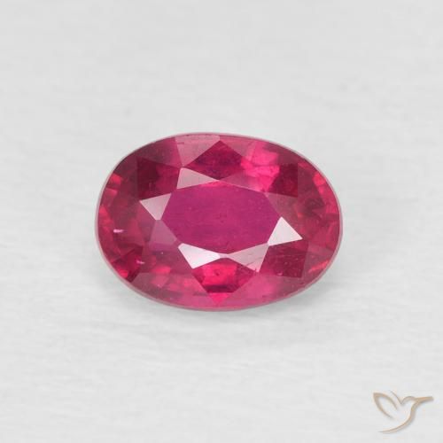 1.22ct Naturel Rouge moyen Rubis, ovale, VS