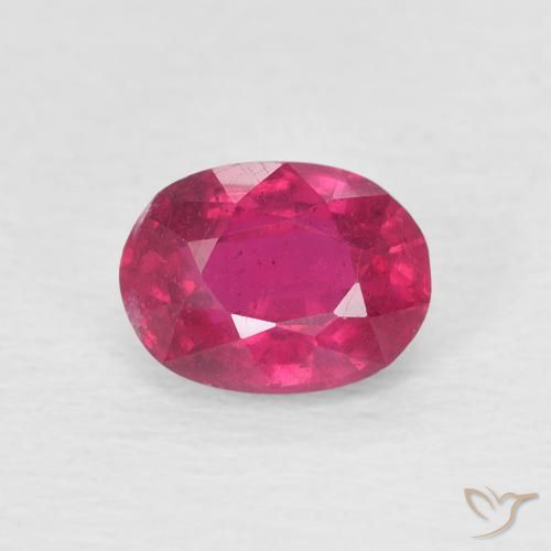 1.28ct Naturel Rouge léger Rubis, ovale, VS