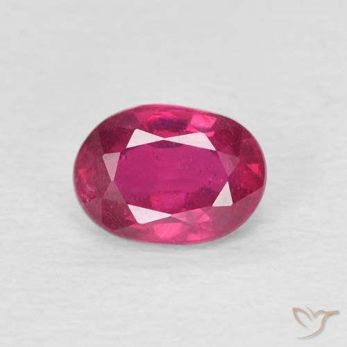 1.21ct Naturel Rouge léger Rubis, ovale, VS