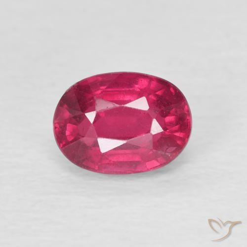 1.37ct Naturel Rouge léger Rubis, ovale, VS