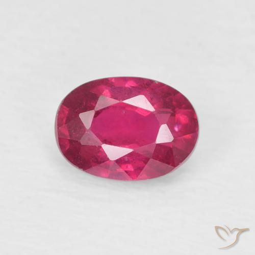 1.22ct Naturel Rose rougeâtre profond Rubis, ovale, VS