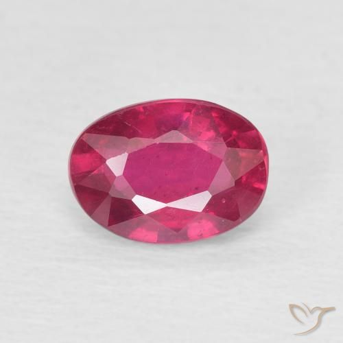 1.37ct Naturel Rouge léger Rubis, ovale, VS