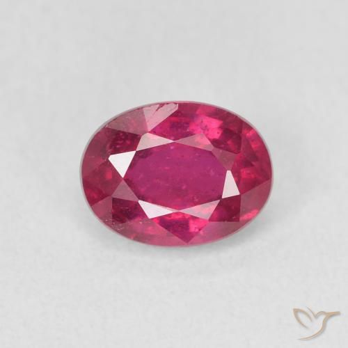 1.18ct Naturel Rouge Rosâtre Rubis, ovale, VS