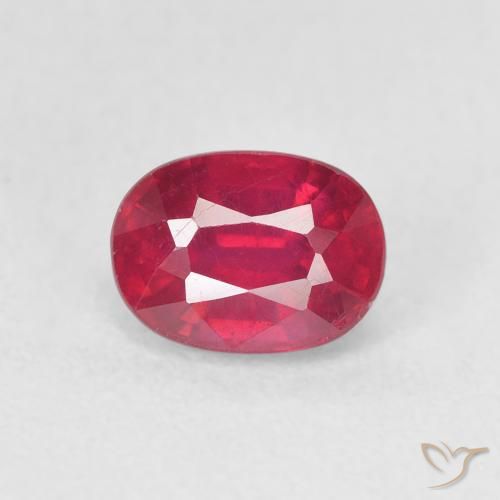 1.38ct Naturel Rouge moyen Rubis, ovale, VS