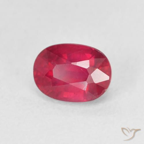 Rubis Rouge moyen naturelle ovale, 1.38 ct, VS