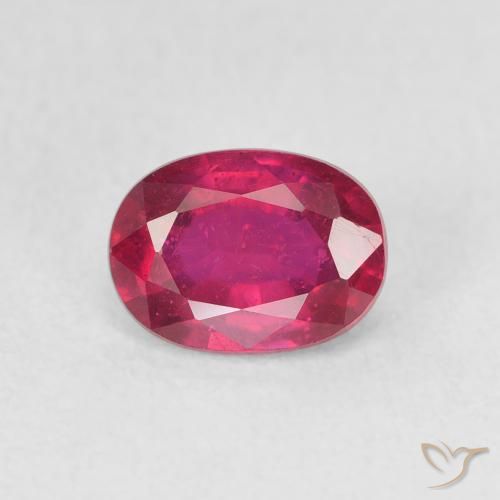1.24ct Naturel Rouge Rosâtre Rubis, ovale, VS