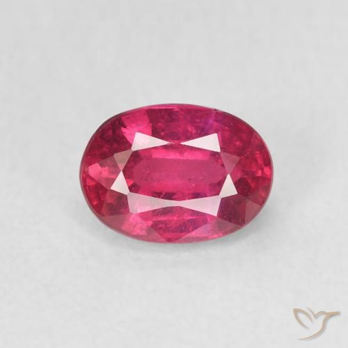 1.33ct Naturel Rouge léger Rubis, ovale, VS