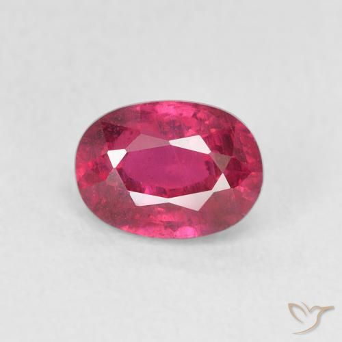 1.33ct Naturel Rouge Rosâtre Rubis, ovale, VS