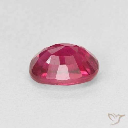 Rubis Rouge Rosâtre naturelle ovale, 1.33 ct, VS