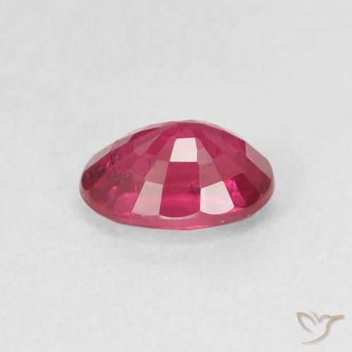 Rubis Rouge Rosâtre naturelle ovale, 1.19 ct, VS