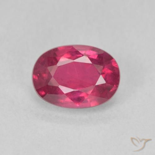 1.27ct Naturel Rouge léger Rubis, ovale, VS