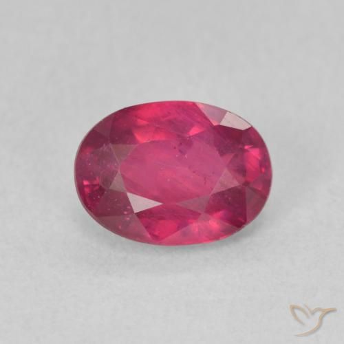1.24ct Naturel Rouge léger Rubis, ovale, VS