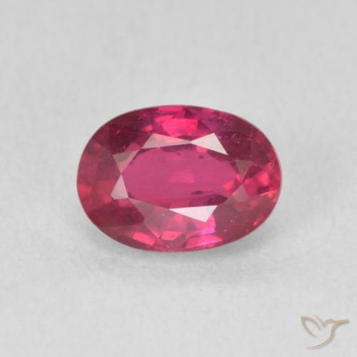 1.23ct Naturel Rouge léger Rubis, ovale, VS