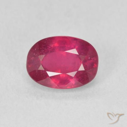 1.23ct Naturel Rouge léger Rubis, ovale, VS