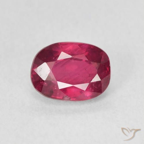 1.32ct Naturel Medium Dark-Red Rubis, ovale, VS