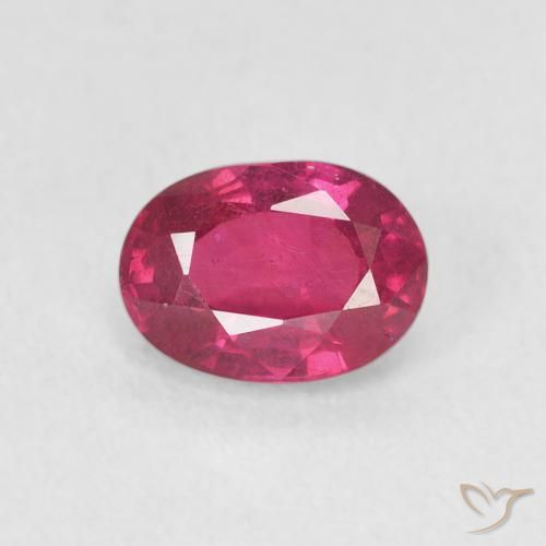 1.25ct Naturel Rouge Rosâtre Rubis, ovale, VS