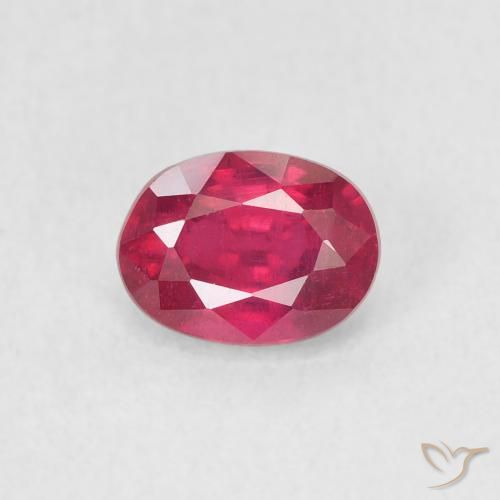 1.15ct Naturel Rouge Rosâtre Rubis, ovale, VS