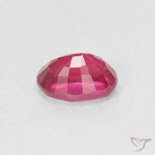 Rubis Rouge Rosâtre naturelle ovale, 1.15 ct, VS
