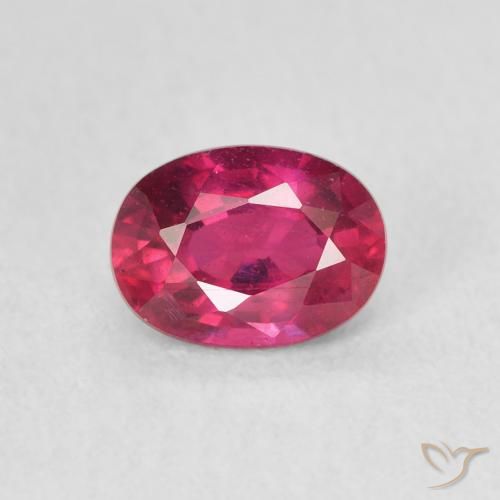 1.24ct Naturel Rouge moyen Rubis, ovale, VS
