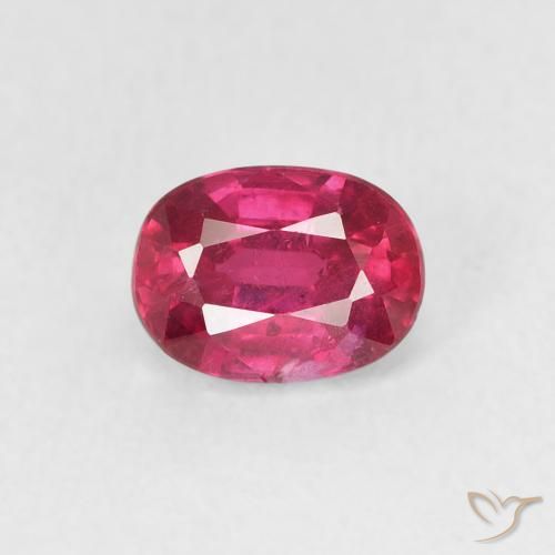 1.25ct Naturel Rouge léger Rubis, ovale, VS