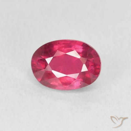 1.27ct Naturel Rose rougeâtre profond Rubis, ovale, VS