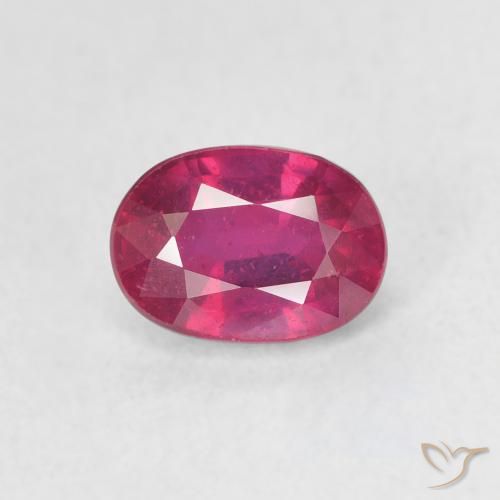 1.42ct Naturel Rouge léger Rubis, ovale, VS