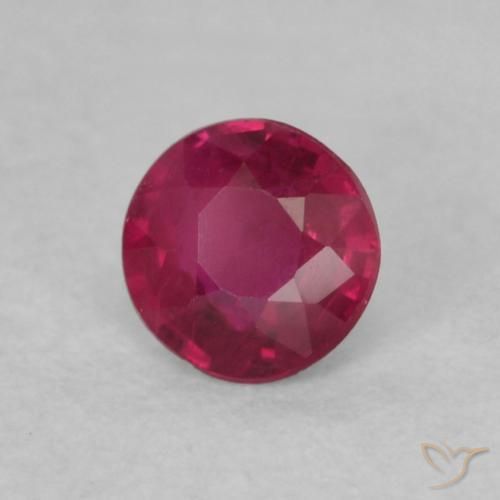 Rubis Rose rougeâtre profond naturelle Tour, 0.17 ct, VS