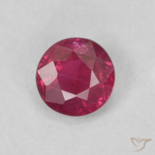 0.18ct Naturel Rose rougeâtre profond Rubis, Tour, VS