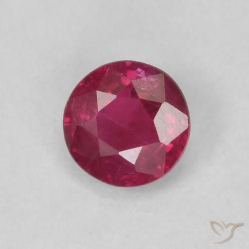 Rubis Rose rougeâtre profond naturelle Tour, 0.18 ct, VS