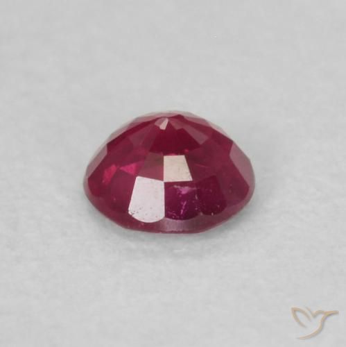 Rubis Rose rougeâtre profond naturelle Tour, 0.18 ct, VS