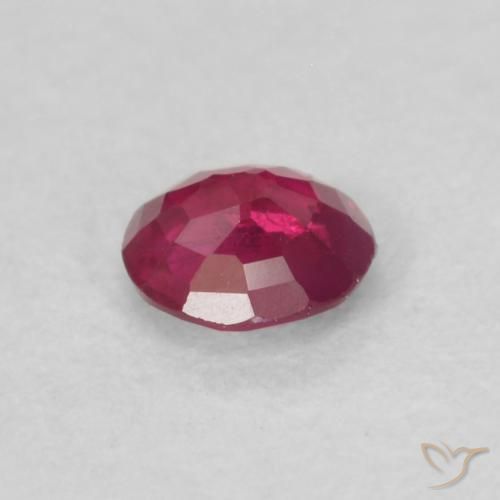 Rubis Rouge Rosâtre naturelle Tour, 0.15 ct, VS