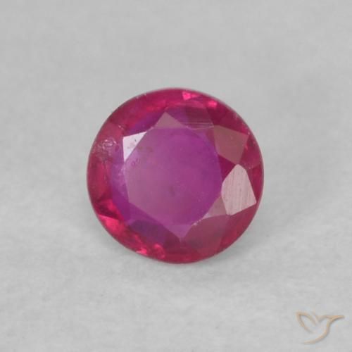 Rubis Rouge Rosâtre naturelle Tour, 0.14 ct, VS