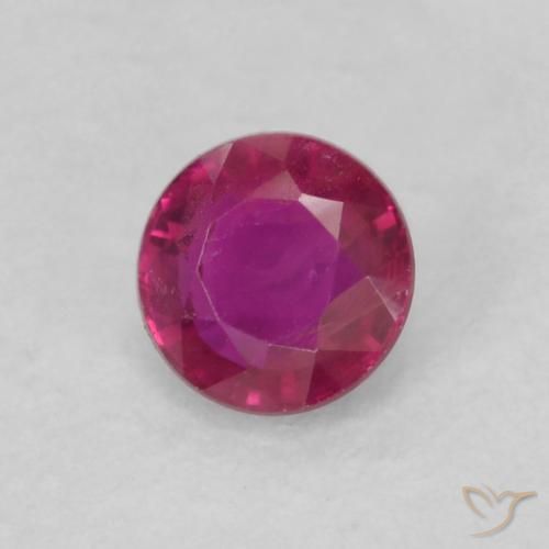 Rubis Rouge Rosâtre naturelle Tour, 0.20 ct, VS