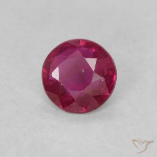 Rubis Rouge Rosâtre naturelle Tour, 0.16 ct, VS