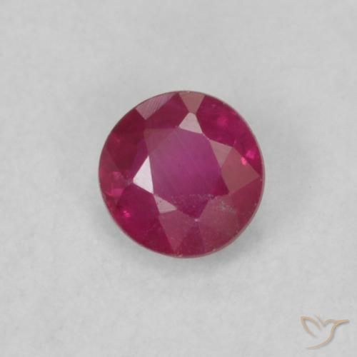 Rubis Rouge Rosâtre naturelle Tour, 0.20 ct, VS