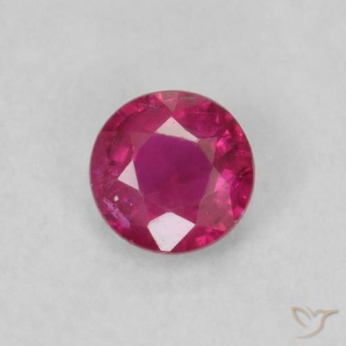 0.19ct Naturel Rouge Rosâtre Rubis, Tour, VS