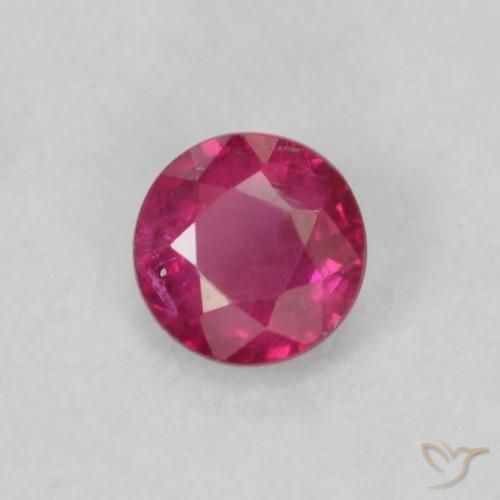 Rubis Rouge Rosâtre naturelle Tour, 0.19 ct, VS