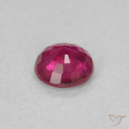 Rubis Rouge Rosâtre naturelle Tour, 0.19 ct, VS